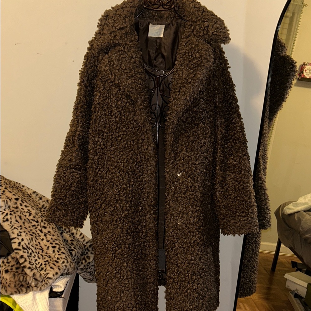 Primark Chocolate Teddy Coat